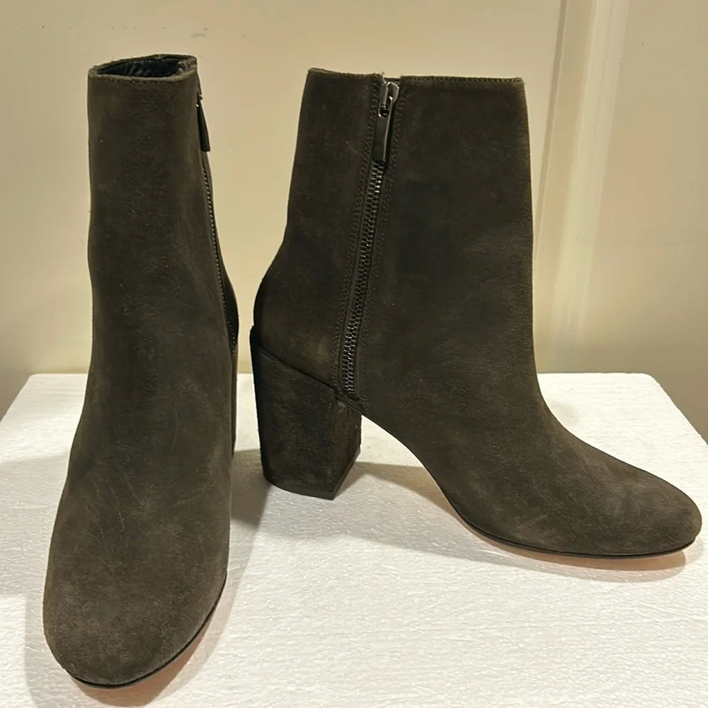 Thursday Boot Company Women's Olive Suede Ankle Boots